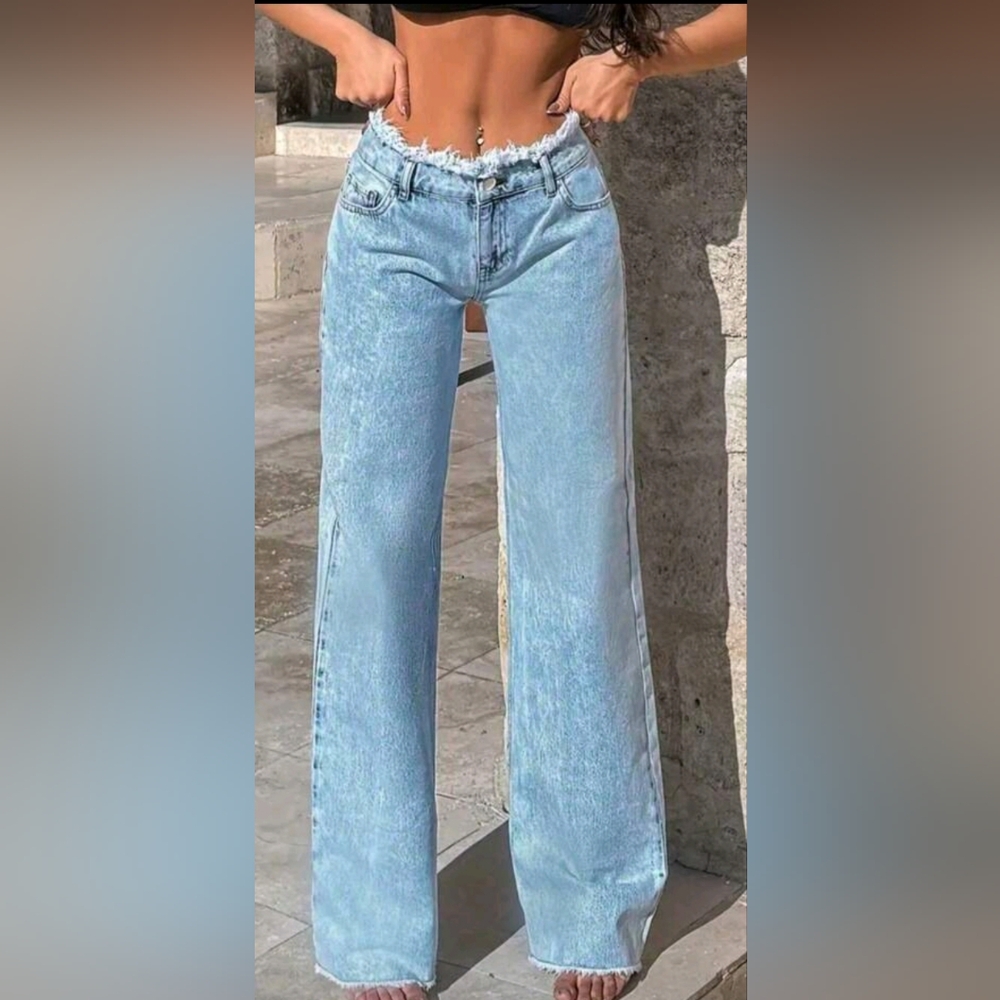 Frayed Jeans 6 Long - Picture 2 of 3